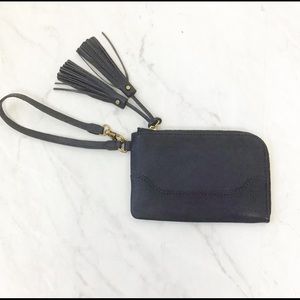 Frye Paige Leather Navy Wristlet NWT